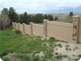 Textured Concrete Wall With Posts