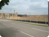 Temporary Rental Fencing Along A Road