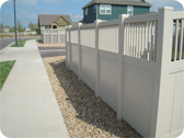 Vinyl Fence at a Subdivision